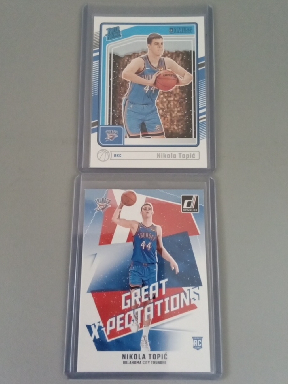 Nikola Topic Oklahoma City Thunder Blue Basketball Card Lot.